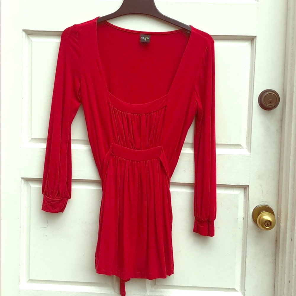 Olian red maternity top